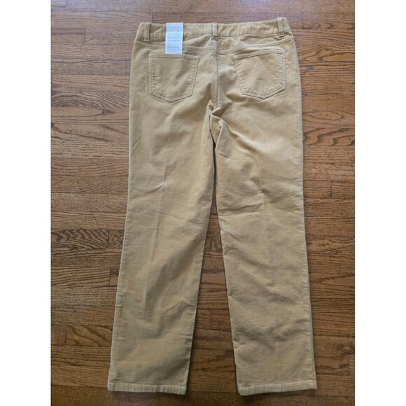NWT Talbots Heritage Mustard Yellow Corduroy Straight Leg Preppy Womens Size 16P - Picture 3 of 9